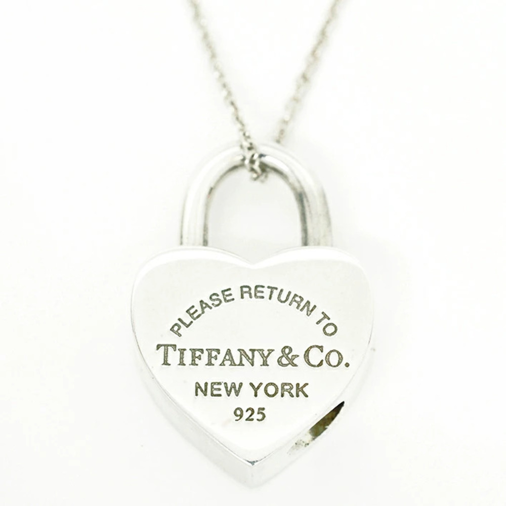 Tiffany Co to Heart Lock Padlock Silver Pendant